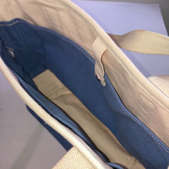 Lands End Canvas Open Top Tote Bags 14w x 12h Lot of 2 - Picture 12 of 13